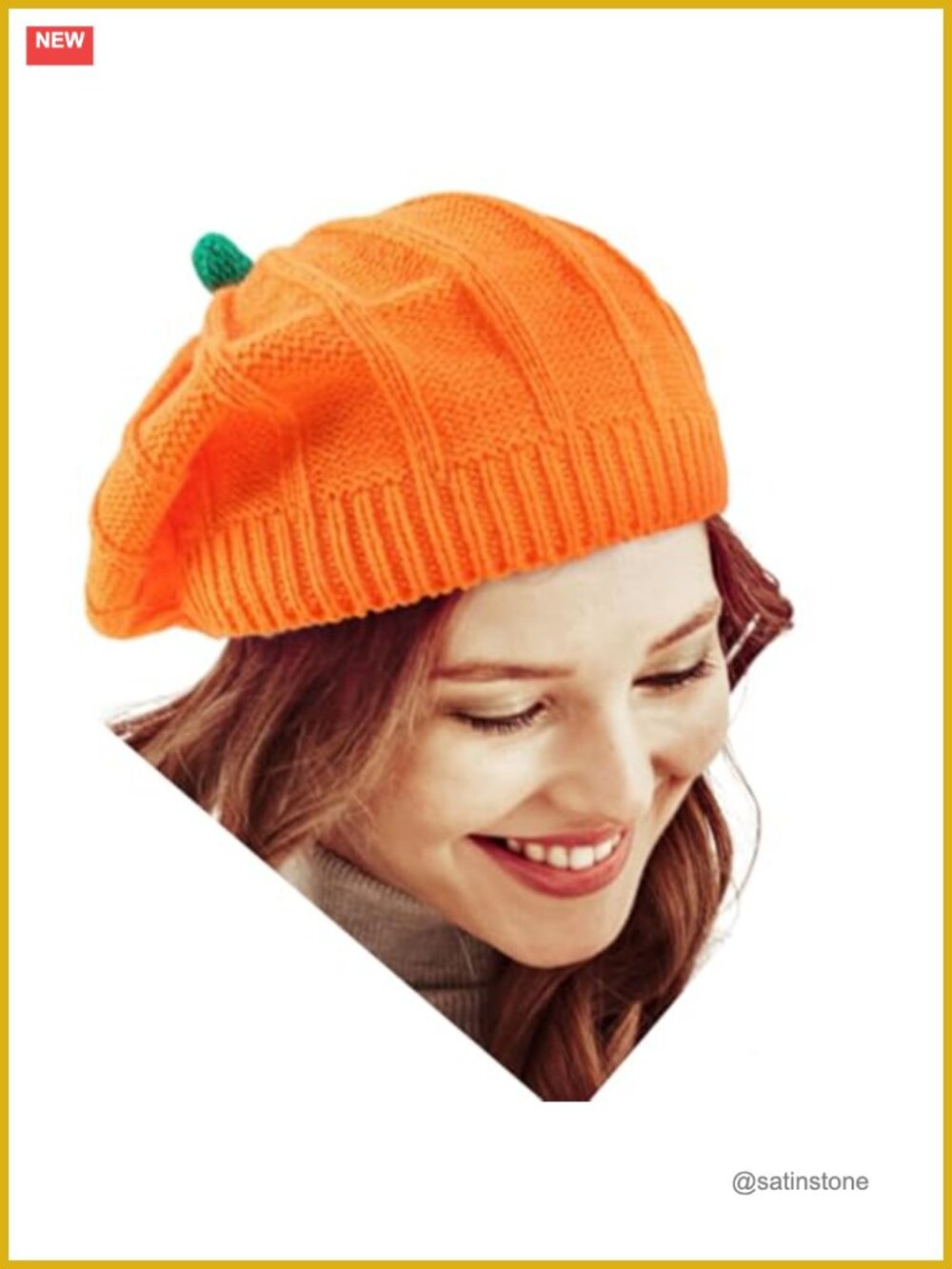 Halloween Thanksgiving Pumpkin Knit Beanie Plush Toddler Winter Warm Cap